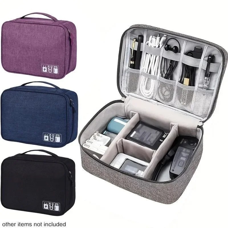 Tech Accessories Travel Bag - Electronics Organizer Travel Case Water Resistant