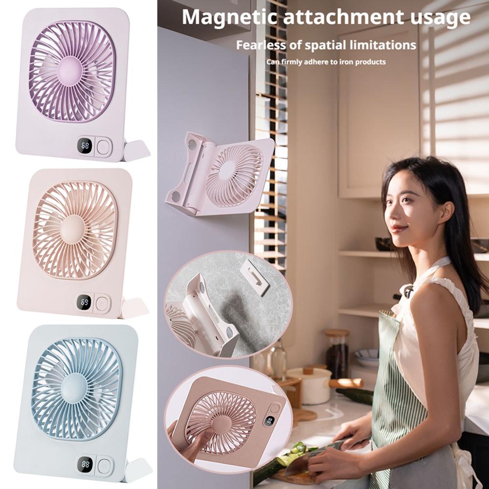 Usb Fan Silent - USB Rechargeable Magnetic Mini Desk Fan