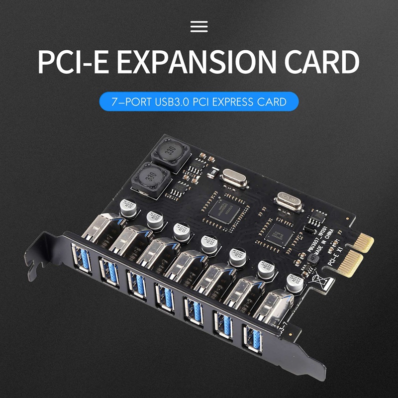 USB 3.0 PCI-E Expansion Card A - Usb Hub 7 Port recension och pris
