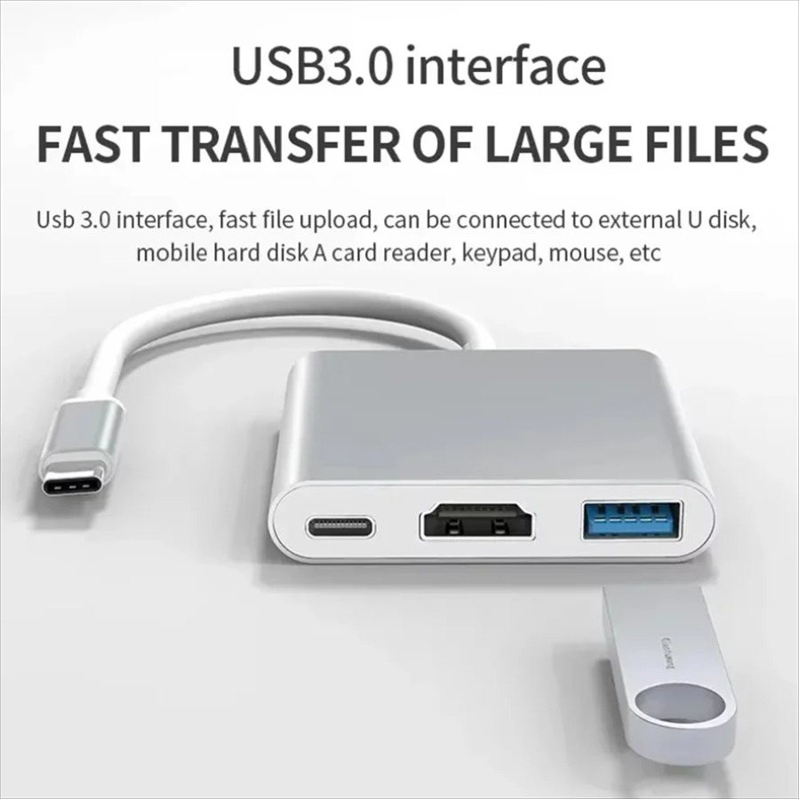 3-in-1 USB 3.0 Hub USB-C to HD - Usb Hub 7 Port recension och pris