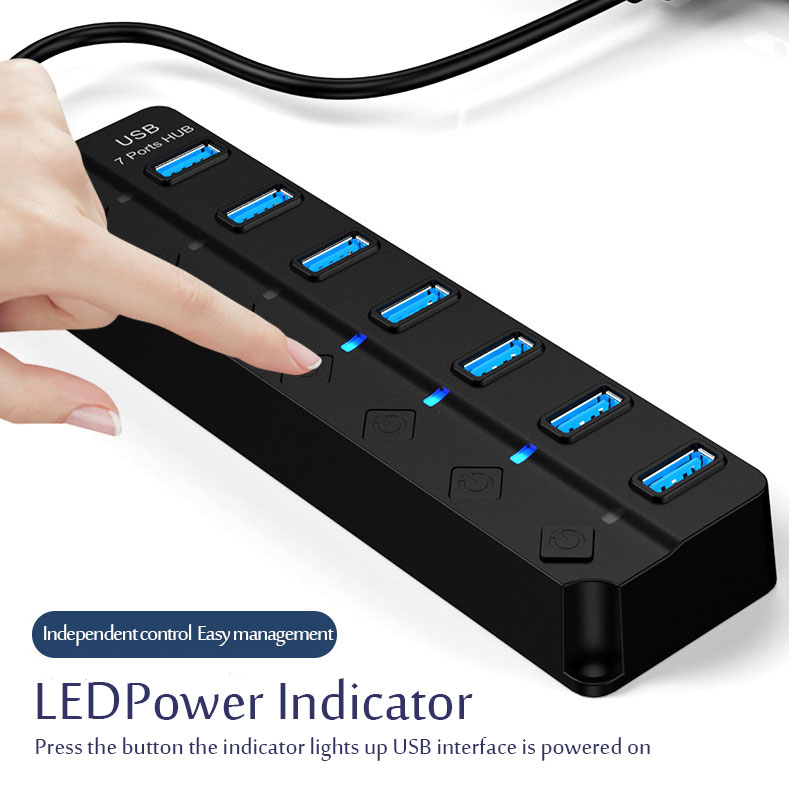 7 In 1 USB 3.0 Hub Multi USB S - Usb Hub 7 Port recension och pris