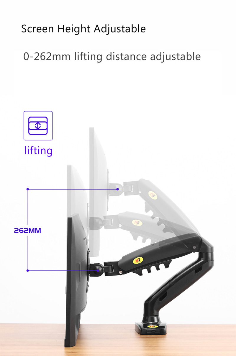 NEW NB F80 17-30' Desktop LED  - Monitor Arm Single recension och pris