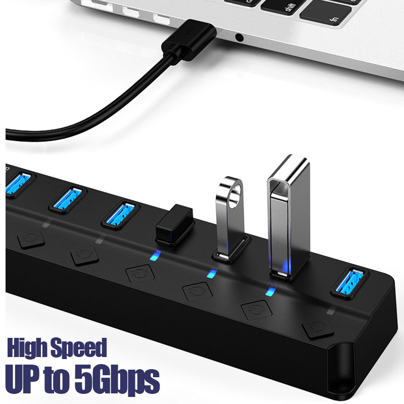 USB Hub USB 3.0 Power Adapter  - Usb Hub 7 Port recension och pris