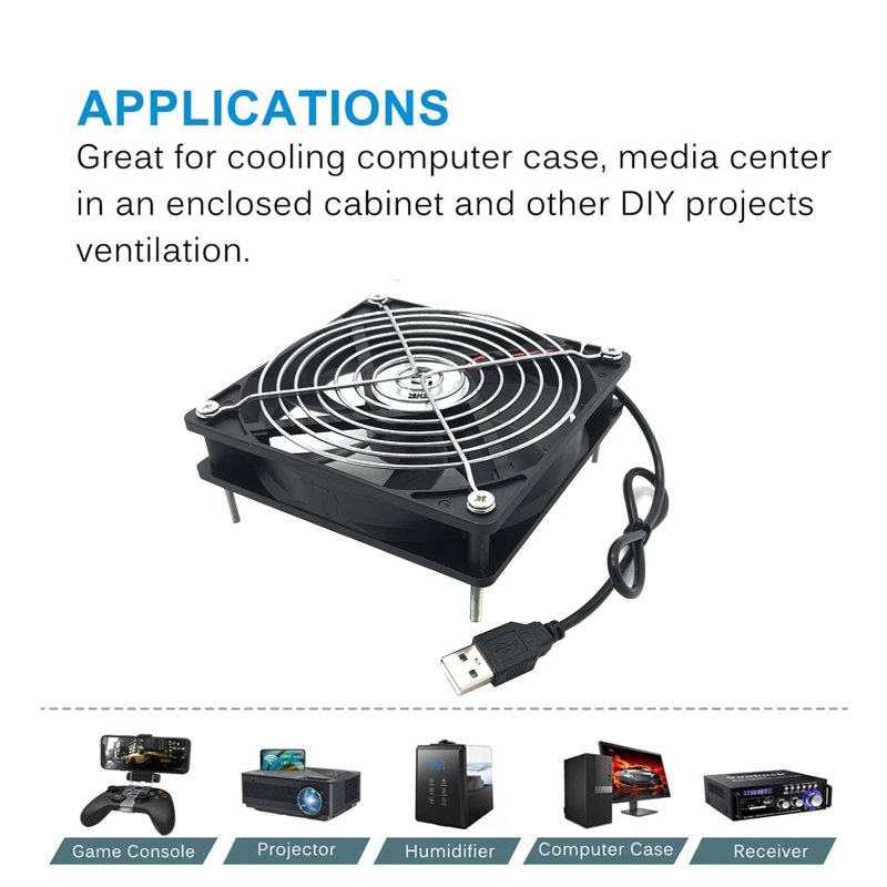8/12cm 12V USB Powered Compute - Usb Fan Silent recension och pris