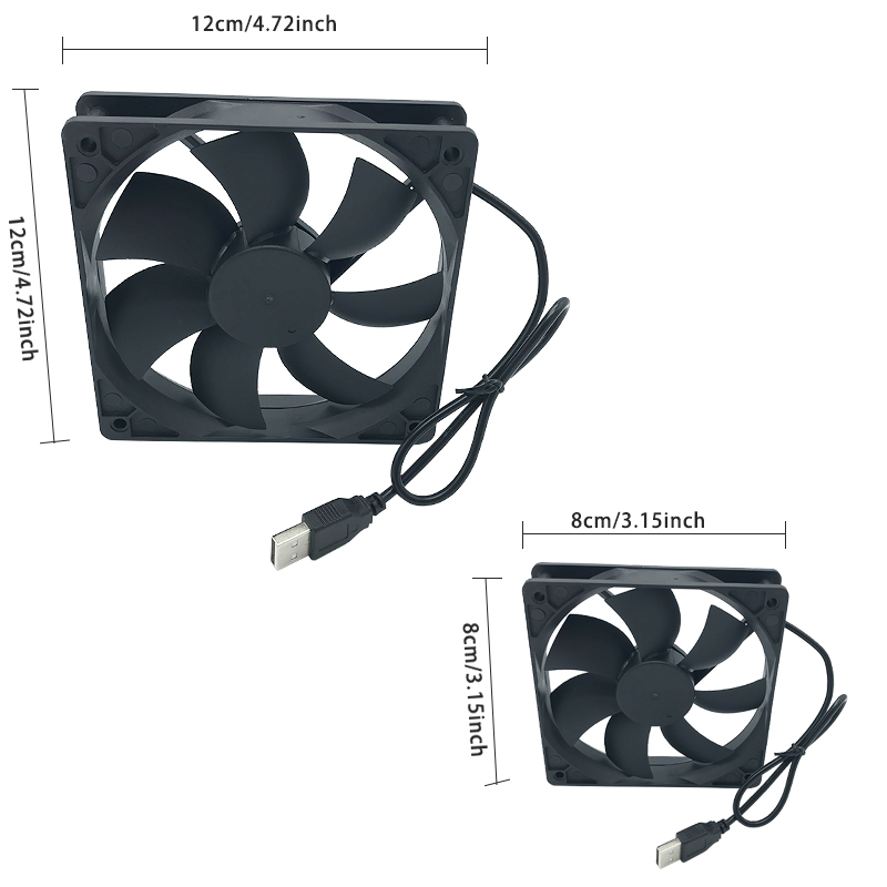 8/12cm 12V USB Powered Compute - Usb Fan Silent recension och pris