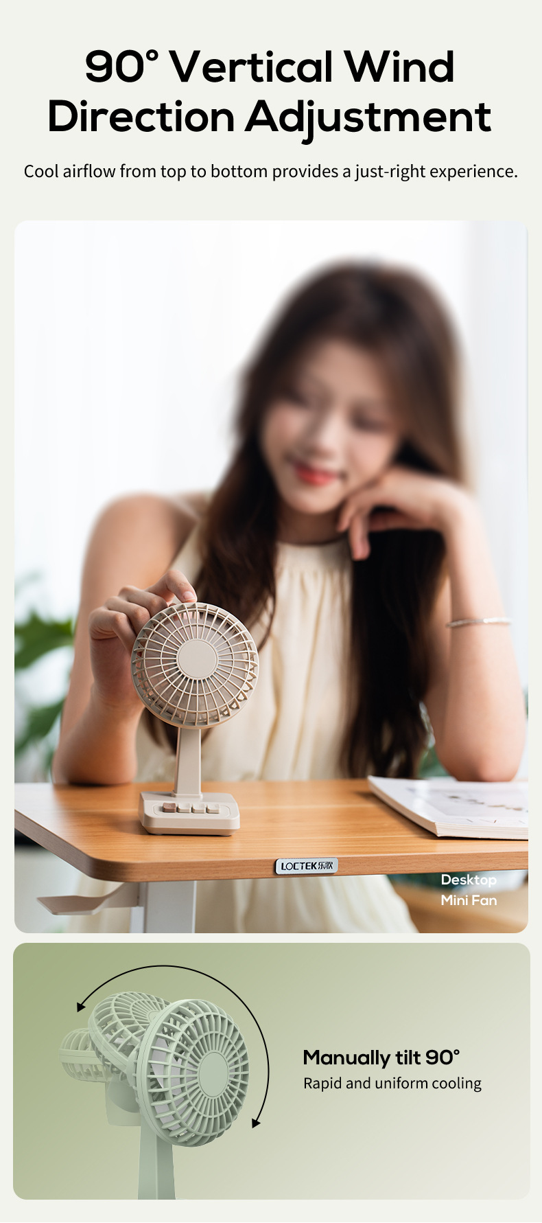 2026 New Retro Desktop Fan Por - Usb Fan Silent recension och pris