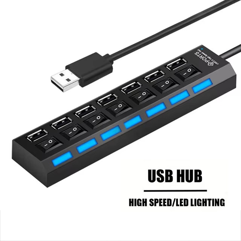 7 Port USB 2.0 Hub Splitter Fo - Usb Hub 7 Port recension och pris