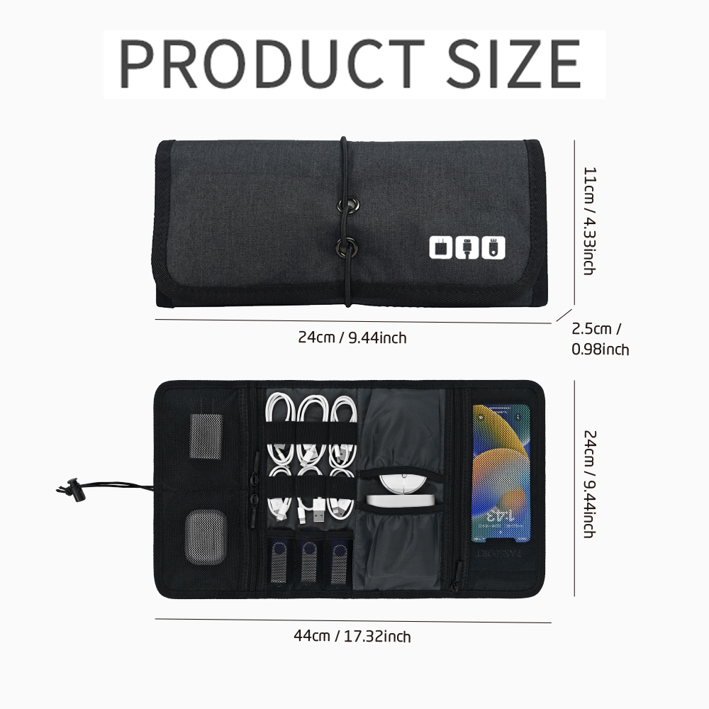 Tech Organizer Bag Cable Stora - Tech Accessories Travel Bag recension och pris