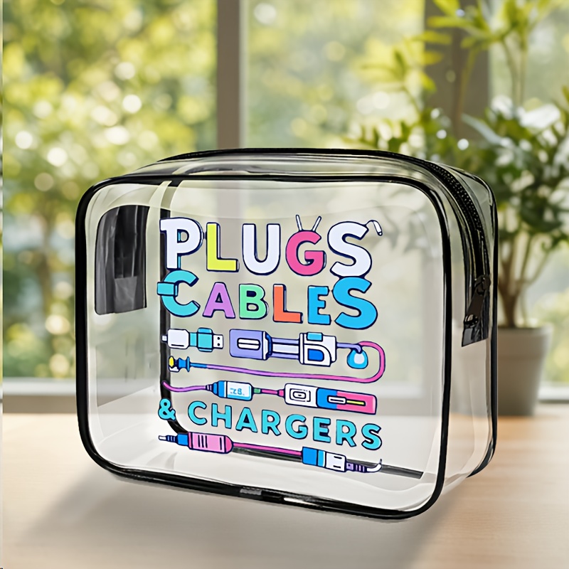 1pc Large Clear Cable Organize - Tech Accessories Travel Bag recension och pris