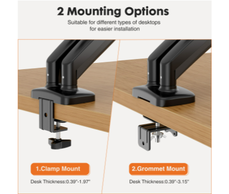 Dual Monitor Stand Arm, Gas Sp - Monitor Arm Single recension och pris