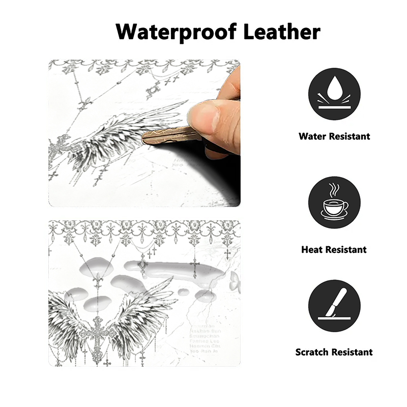 Leather Mousepad Black White A - Tech Computer Accessories recension och pris