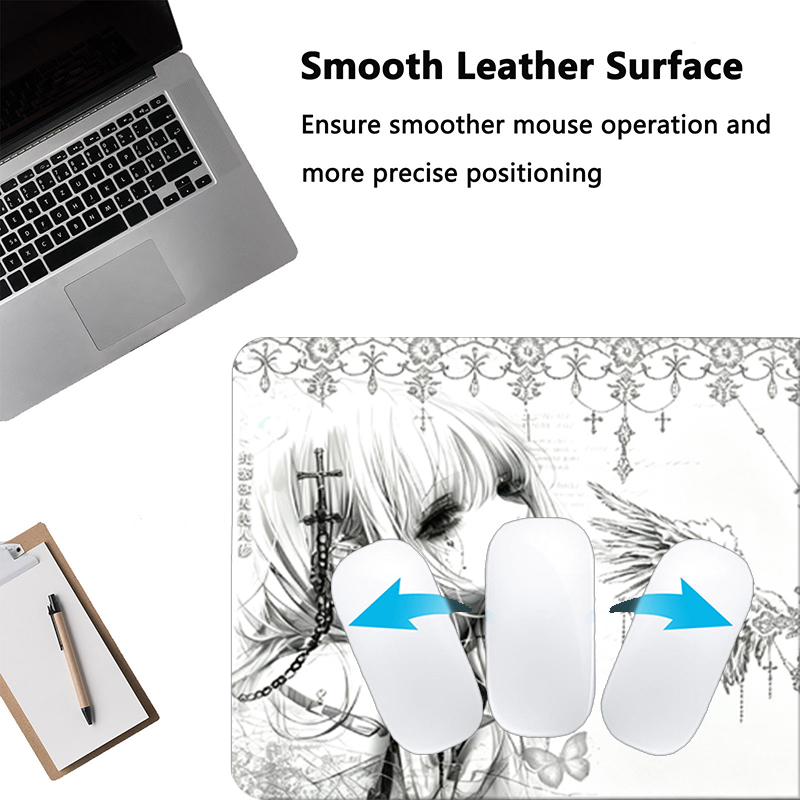 Leather Mousepad Black White A - Tech Computer Accessories recension och pris