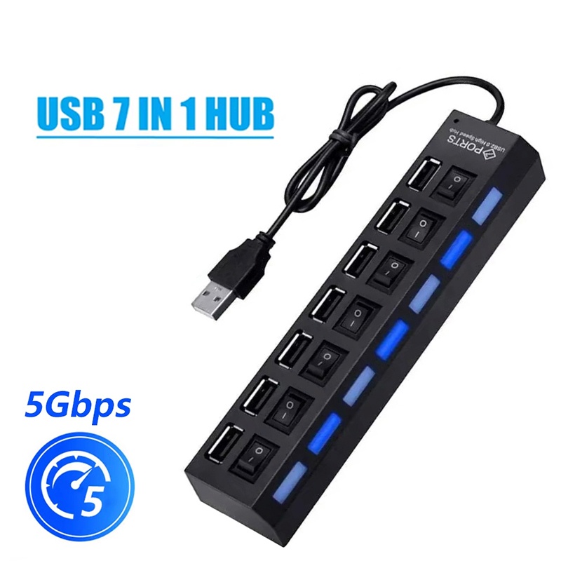 USB 2.0 Hub USB High Speed Spl - Usb Hub 7 Port recension och pris