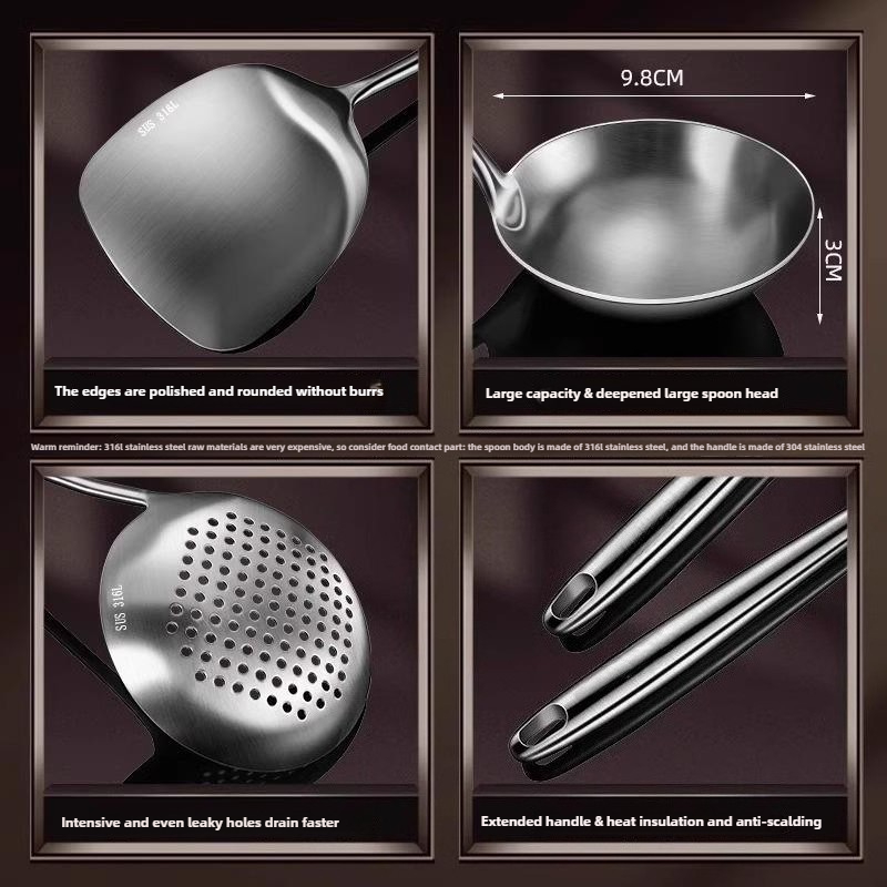 Food Stainless Steel Wok Spatu - Hi Tech Kitchen Accessories recension och pris