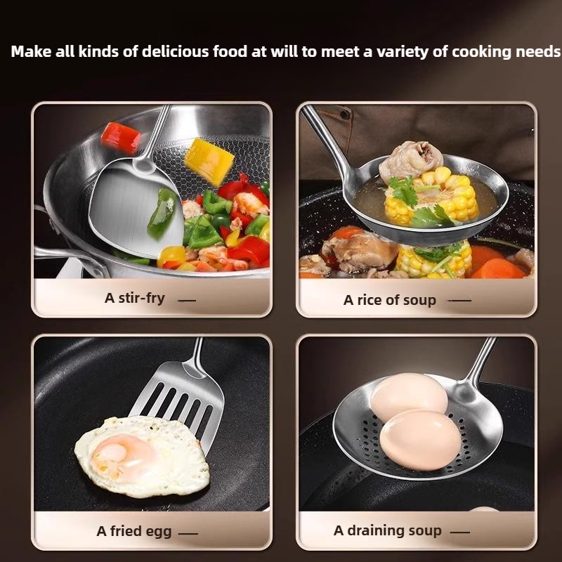 Food Stainless Steel Wok Spatu - Hi Tech Kitchen Accessories recension och pris