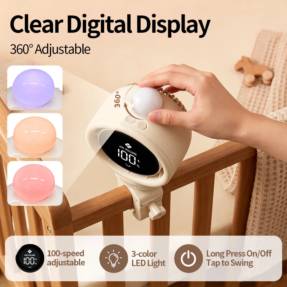 2026 New Portable Stroller Fan - Usb Fan Silent recension och pris